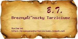 Breznyánszky Tarziciusz névjegykártya
